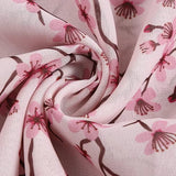 Robe longue fleurie rose zoom sur le tissu