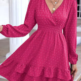 Robe trapèze rose fuchsia courte