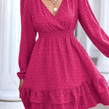 Robe trapèze couleur rose fuchsia 