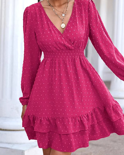 Robe trapèze couleur rose fuchsia 